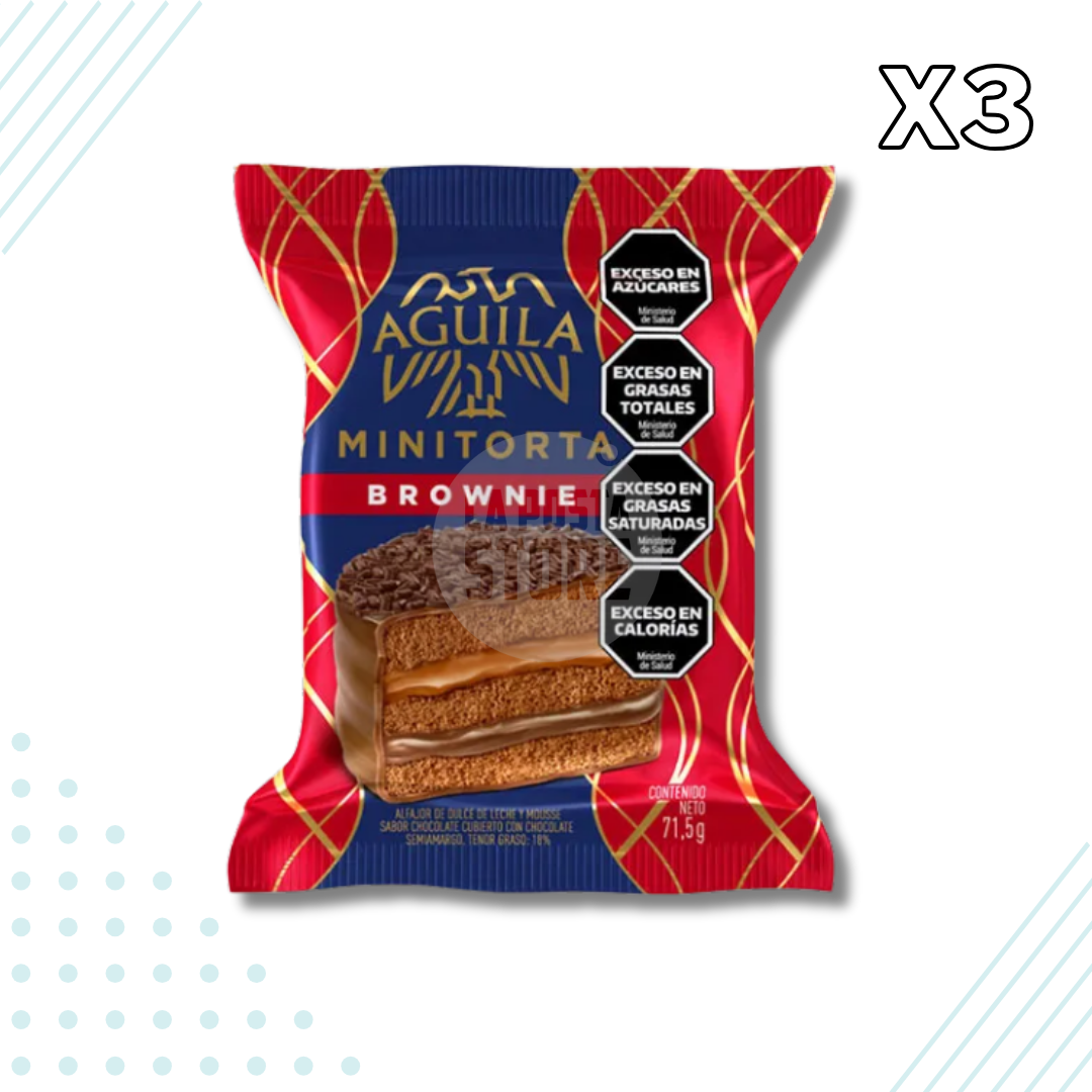 Alfajor Águila Minitorta Brownie – Pack of 3