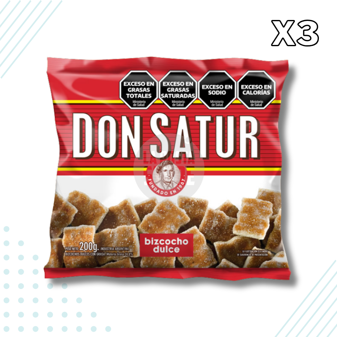 Don Satur Sweet Biscuits (Bizcochos Dulces) – Pack of 3