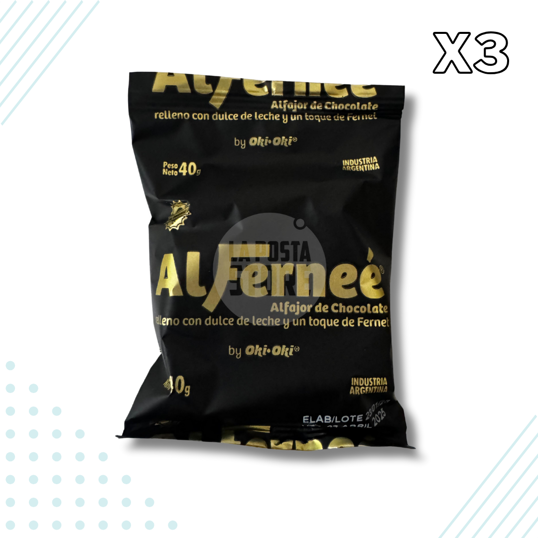 AlFerneé Fernet & Dulce de Leche Chocolate Alfajores – Pack of 3