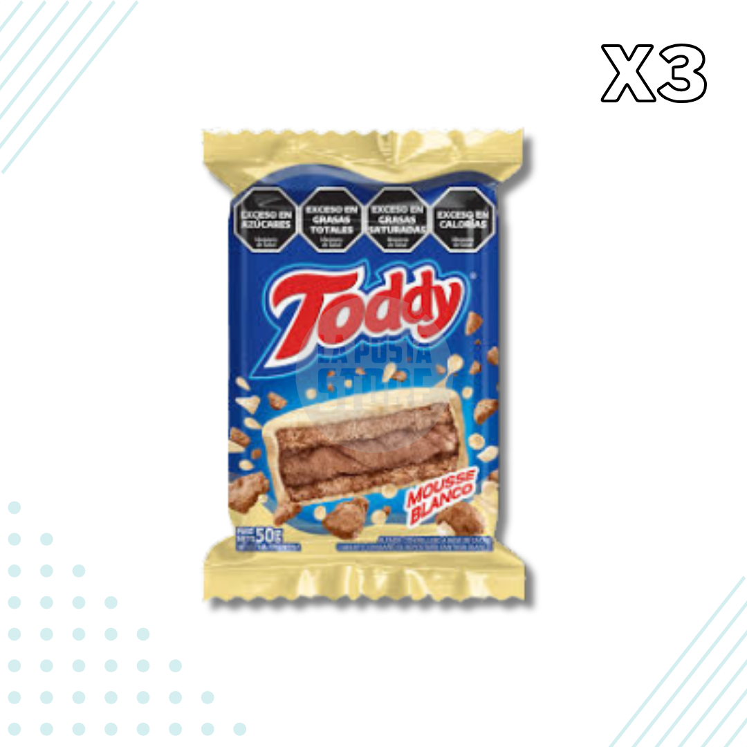 Toddy Alfajor Blanco Mousse – Pack of 3
