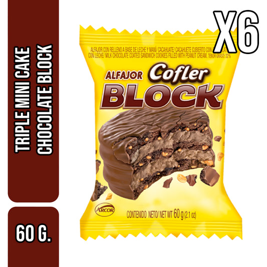 Cofler Block Alfajor Triple Chocolate - Chocolate Mini Cake
