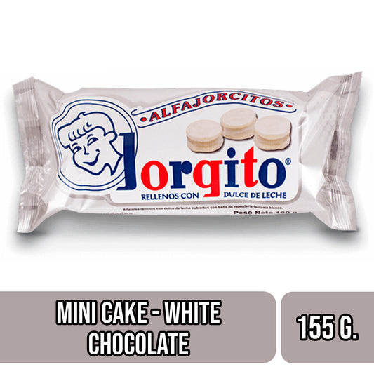 Jorgito Paquete de 6 unidades - 6 pack box White Chocolate & Dulce de Leche Mini Cakes