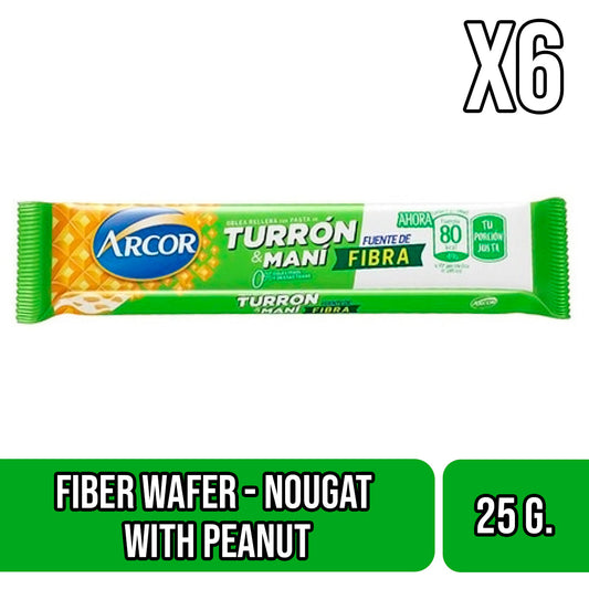 Turron y Mani Candy - Fiber Wafer Nougat with Peanut