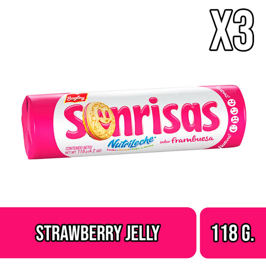 Sonrisas Cookies - Strawberry Jelly Cookies