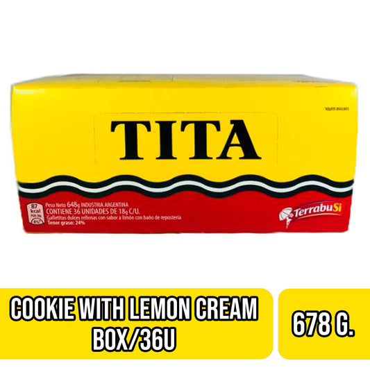 Tita Chocolate - Cookie & Lemon Cream (Box/36u)