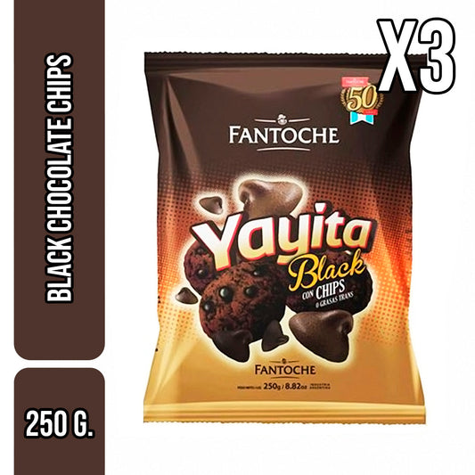 Yayita Black Cookies - Chocolate Chips