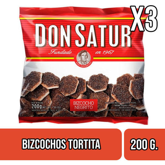 Don Satur Bizcochos Tortita Negra - Sweet Biscuits.