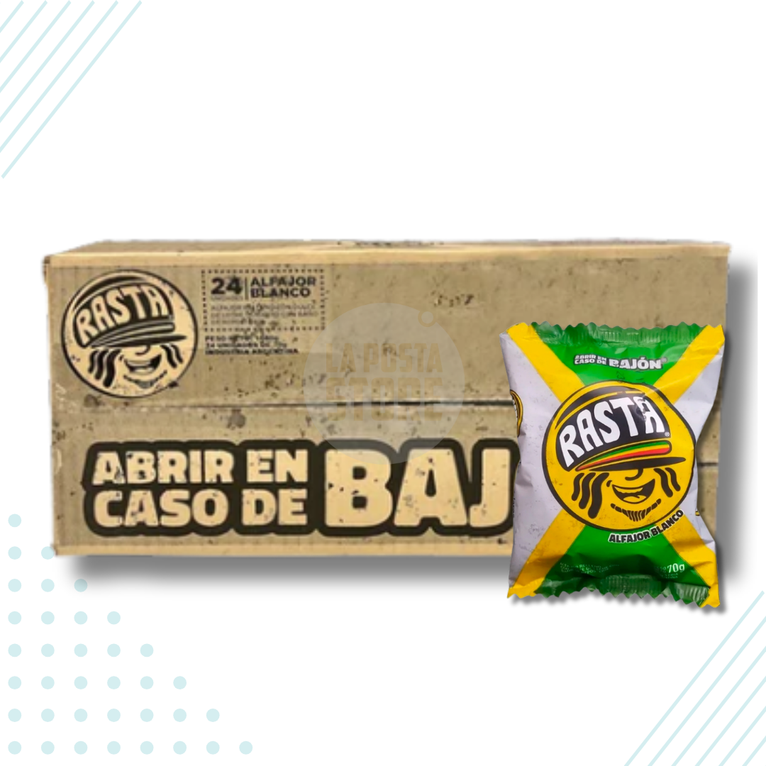 Rasta Alfajor Blanco White Chocolate – Box of 18