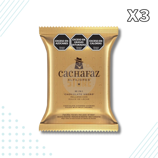 Cachafaz Mini Alfajores Chocolate – Pack of 3