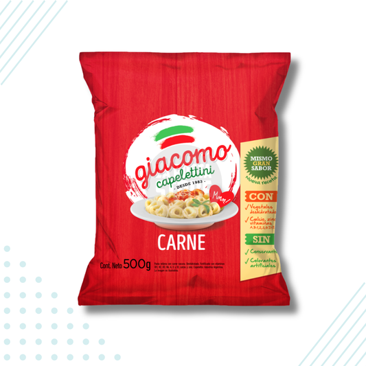 Giacomo Capelettinis Carne Dried Meat Pasta – 500 gr