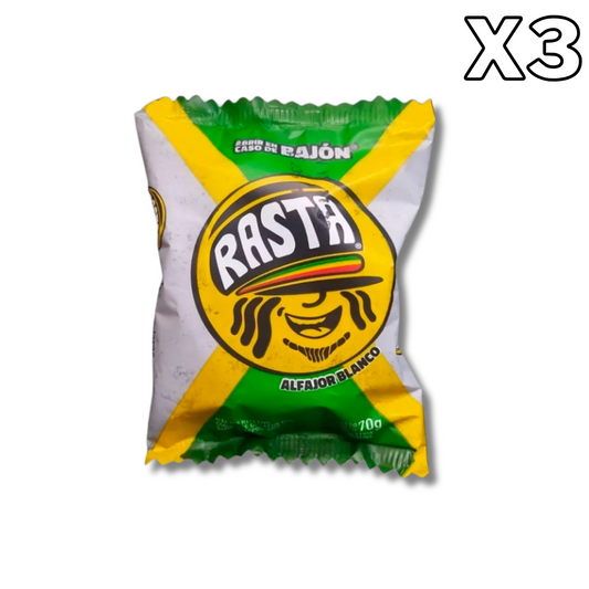Rasta Alfajor Chocolate blanco - 3 Unidades