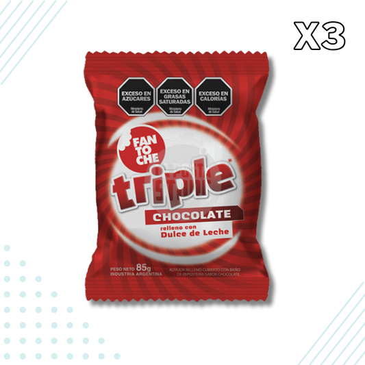 Fantoche Alfajor Triple Negro – Pack of 3