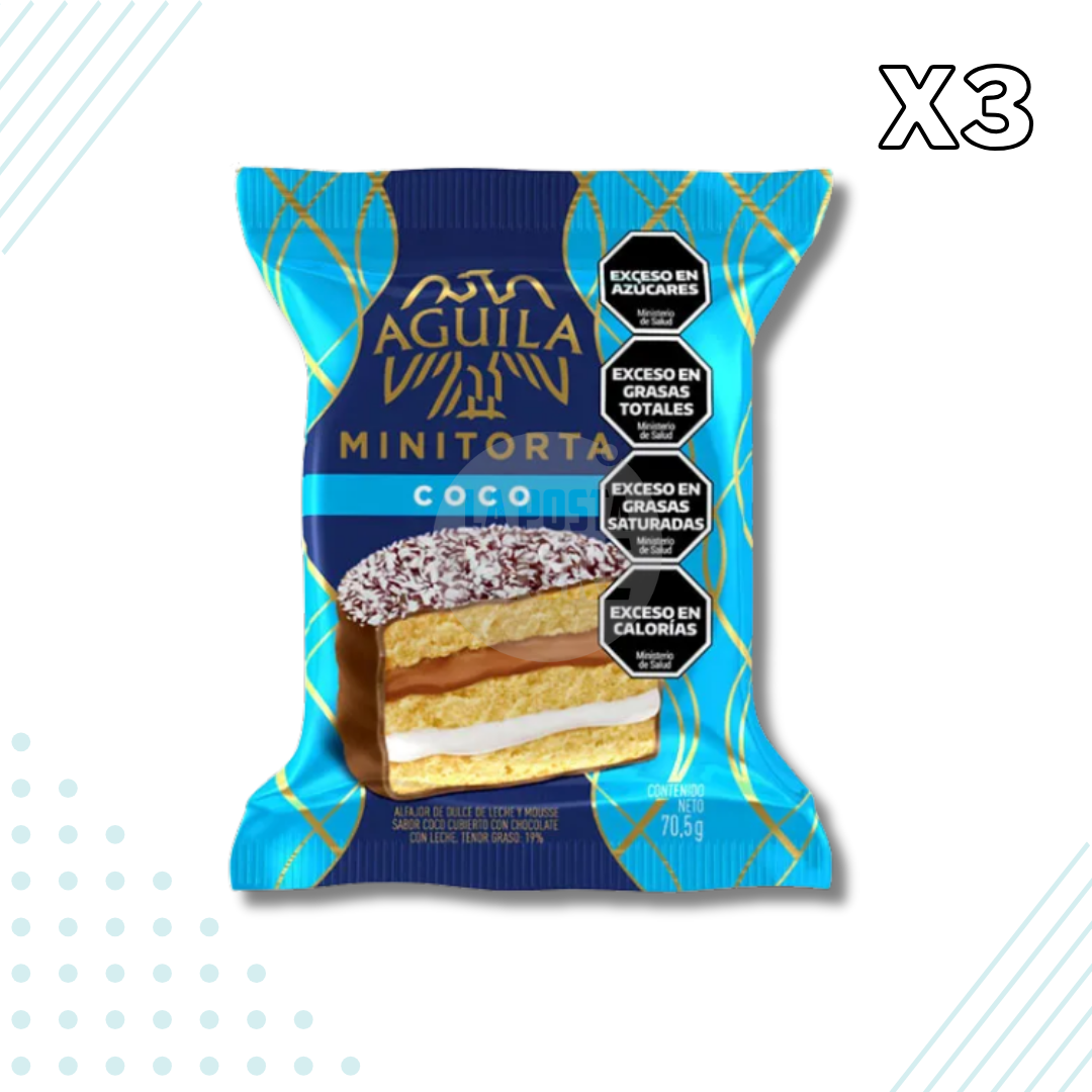 Águila Minitorta Coco Triple Alfajores – Pack of 3