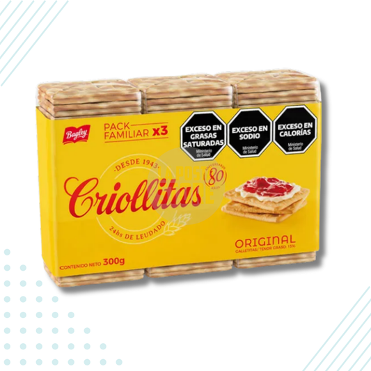 TriPack Criollitas Original Water Crackers – 300 gr