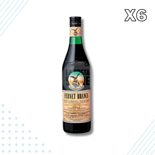 Fernet Branca Argentine Amaro Liqueur 750 ml – Pack of 6