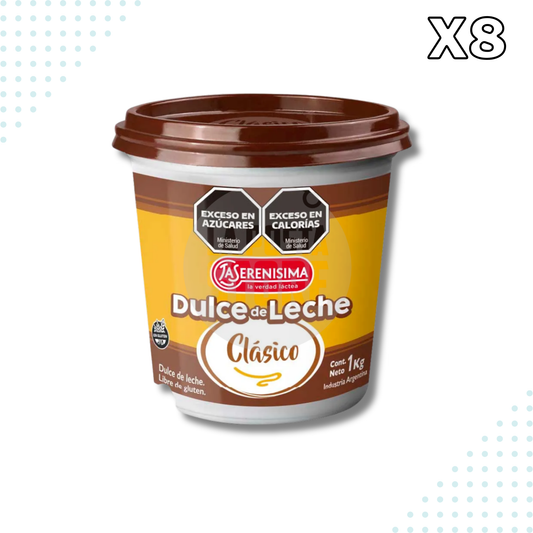 La Serenisima Dulce de Leche Classic – 1kg - Pack of 8