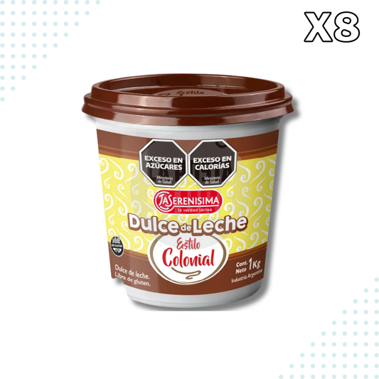La Serenísima Dulce de Leche Colonial 1 kg - Pack of 8