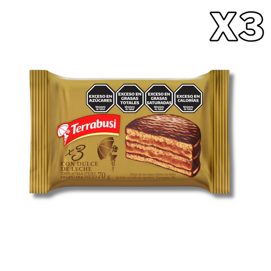 Terrabusi Triple Chocolate Dulce de Leche Clásico - Triple Mini Cake Classic