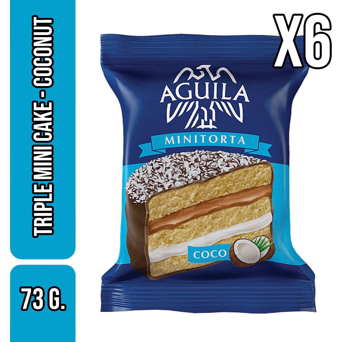 Aguila Triple Minitorta Coco - Triple Mini Cake Coconut