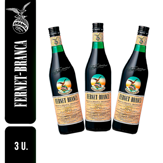 BOX FERNETERO TRIPLETE Fernet Branca (3 unidades)