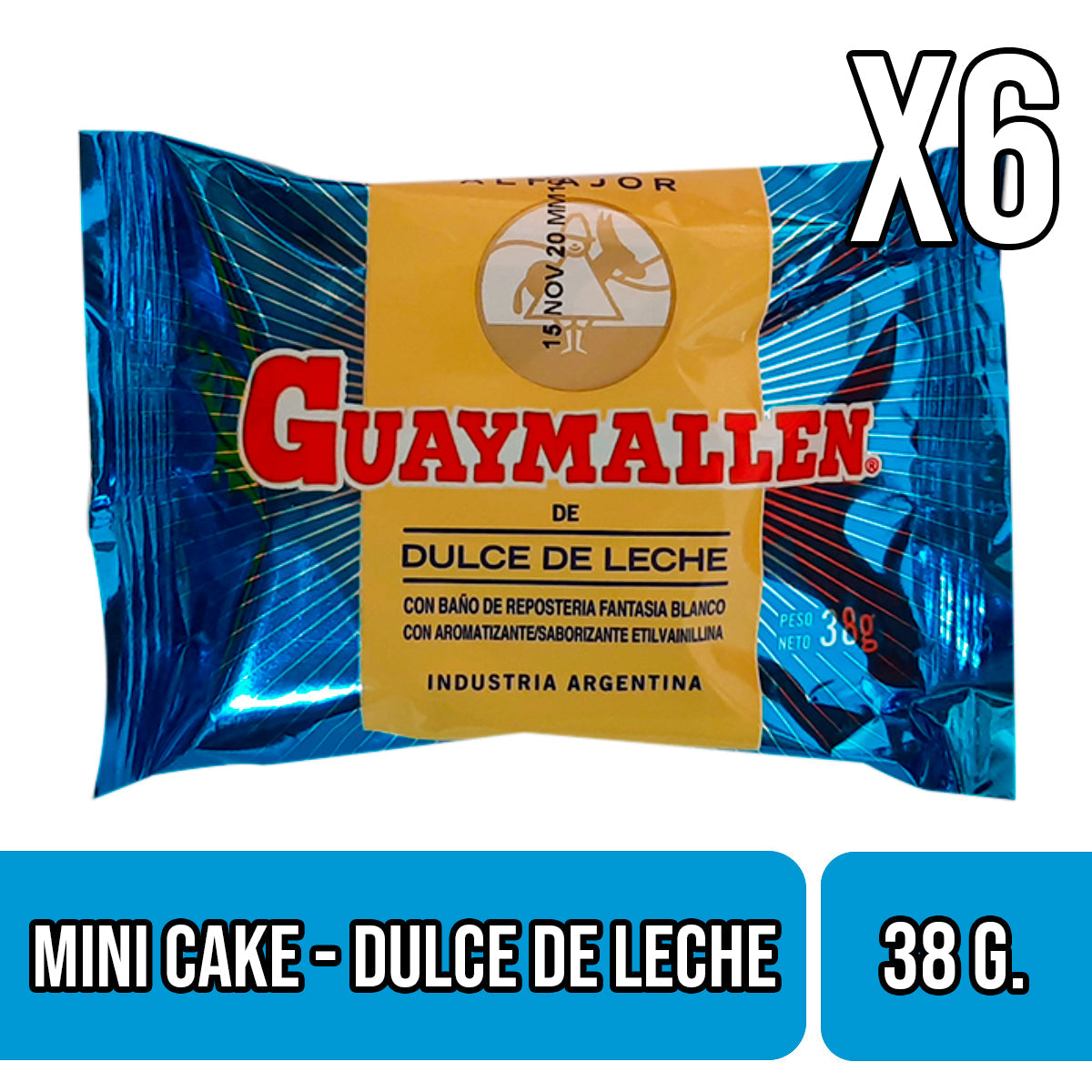 Guaymallen Alfajor Chocolate blanco & Dulce de Leche - White Chocolate & Dulce de Leche Mini Cake