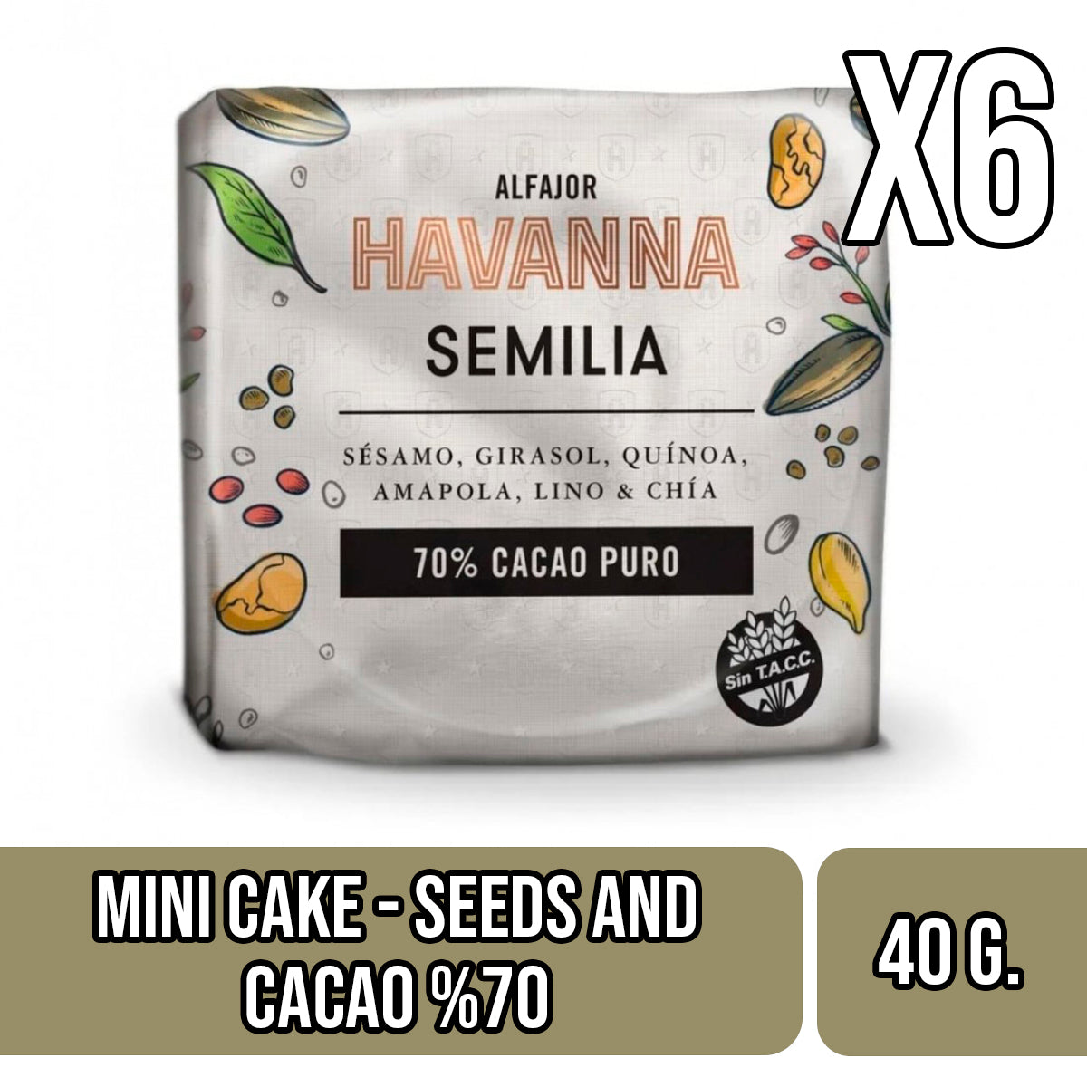 Havanna Semillas & 70% Cacao - Seeds & Cacao 70% Mini Cake