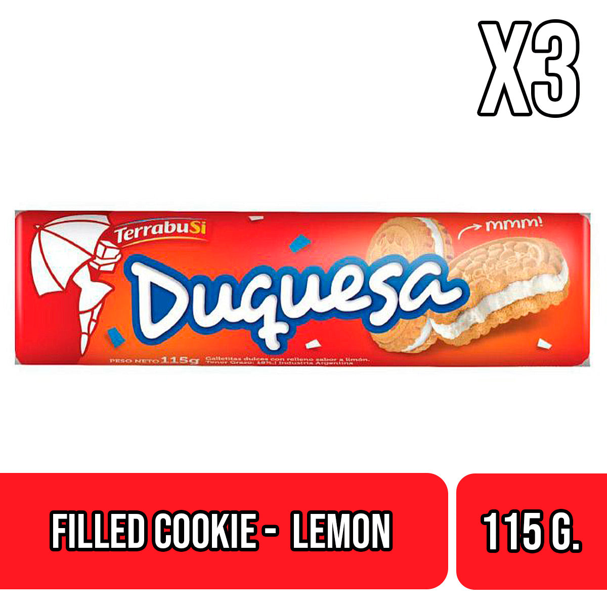 Duquesas Galletitas Rellenas - Limon