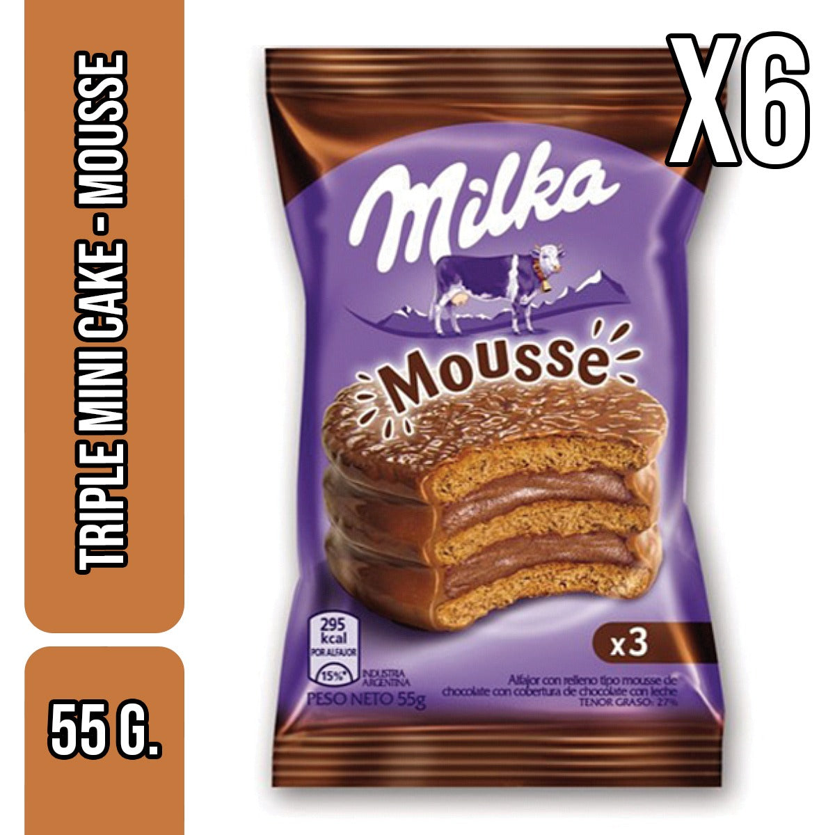 Milka Triple Mousse - Mousse Triple Mini Cake