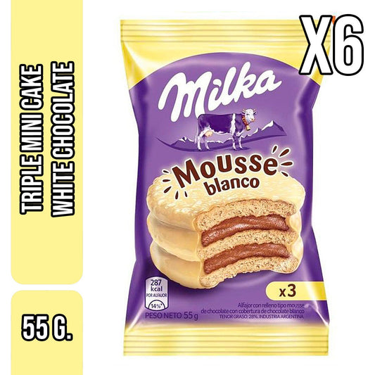 Milka Triple Mousse Blanco - White Mousse Chocolate Triple Mini Cake